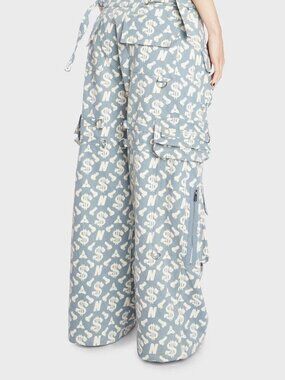 Monogram Denim Baggy Workwear Pants